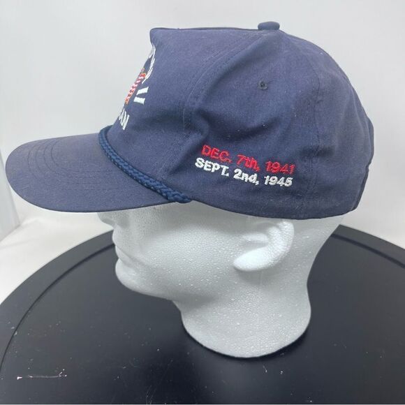 WW II Veteran Corded Snap Back Hat Bangor Maine - Picture 3 of 15